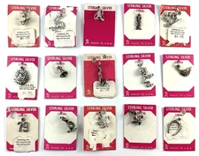 Elco Charms | Sterling Silver | Lot of 15 | New Old Stock | Very Nice