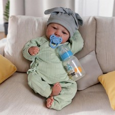 18" Realistic Reborn Baby Dolls Vinyl Silicone Real Lifelike Newborn Doll Gift