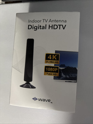 Wave Max Indoor TV Antenna 4K Ultra HD 1080P Full HD Signal Booster