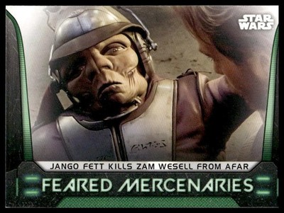 2021 Topps #I-J1 Jango Fett Kills Zam Wesell Star Wars Feared Mercenaries NM