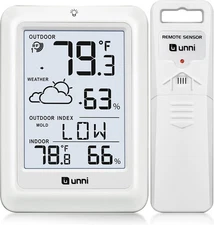 Indoor Outdoor Thermometer Wireless Weather Station, Temperature Humidity Mon...