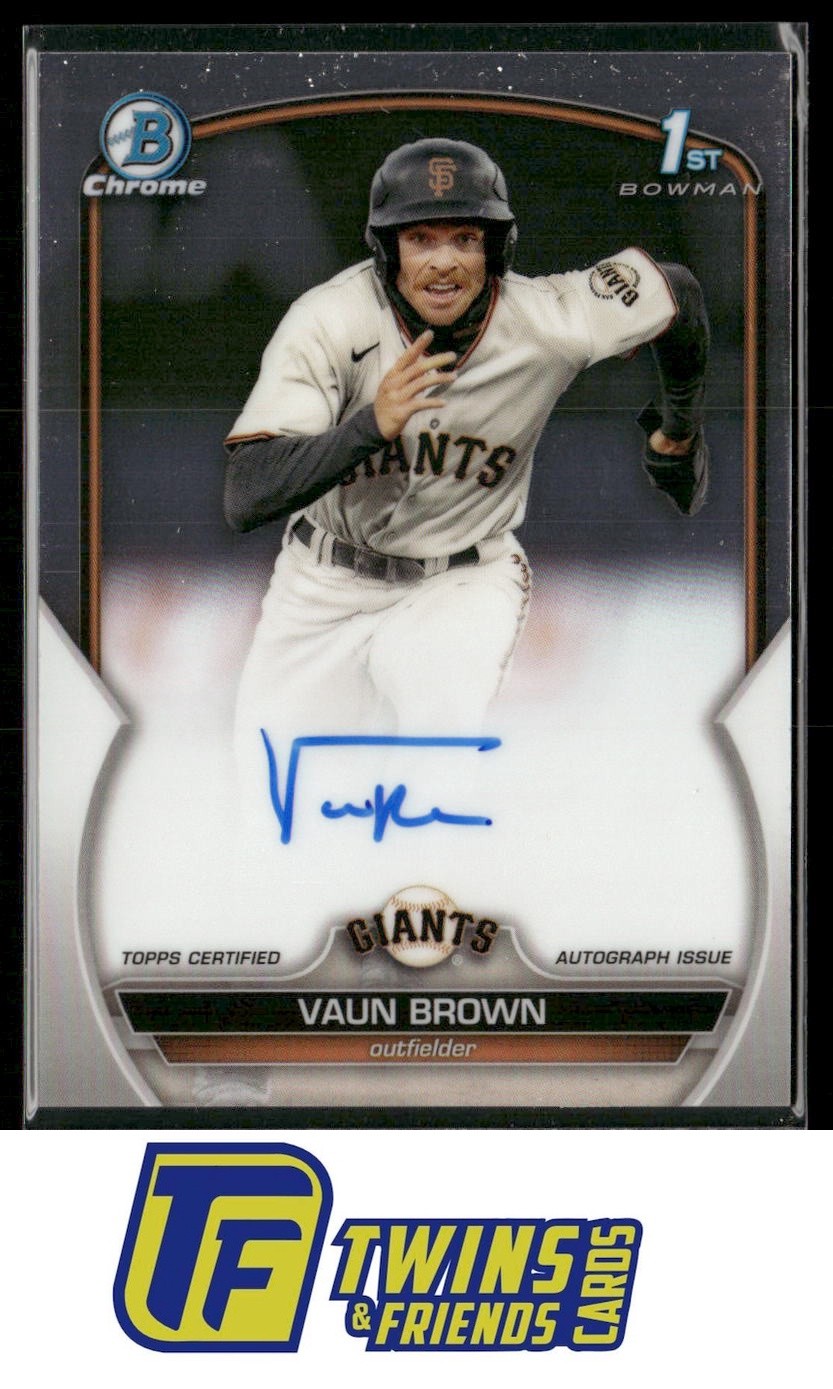 2023 Bowman #CPA-VB Vaun Brown Chrome Prospect Autographs