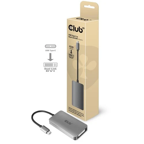 Club3D CAC-1510 Usb3.2 Gen1 Type-C To Dual Link Dvi-D Hdcp On Version Activ ~E~