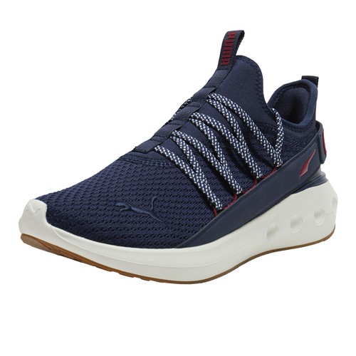 PUMA Softride Carson Fresh Knit Lace Up  Mens Blue Sneakers Casual Shoes 3125770 - Afbeelding 2 van 8