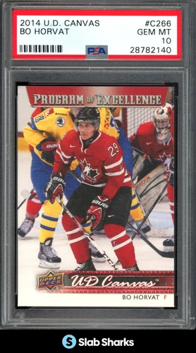 2014 UPPER DECK #C266 BO HORVAT UD CANVAS PROGRAM OF EXCELLENCE RC ROOKIE PSA 10