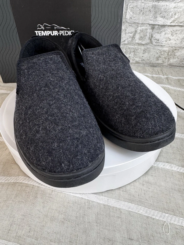 Nuevas Zapatillas Slater Tempur-Pedic Para Hombre Carbón 9 D (M) Mocasín Lujo Comodidad Foto 2 de 4