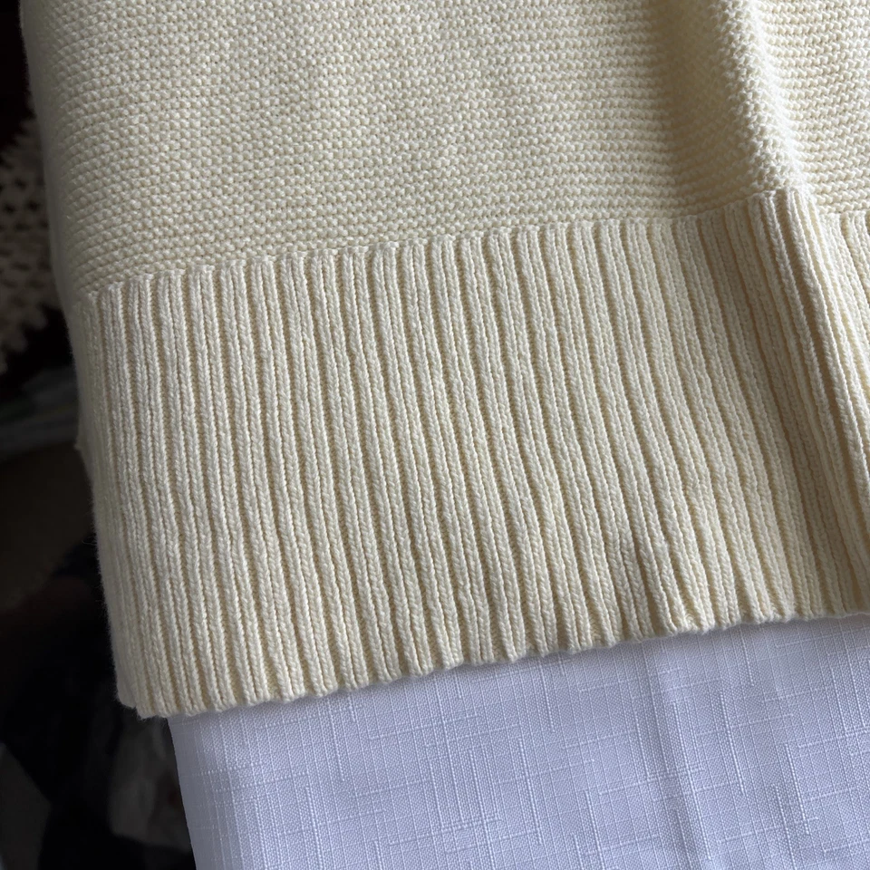 Suéter Chico’s Damas Talla XL Amarillo Claro Mangas 3/4 Aberturas Laterales 100 Cuna Foto 3 de 4