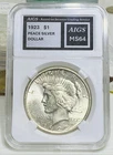 1923 p PEACE DOLLAR - GRADED MS64 by AI ! Beautiful Coin!! L👀K !