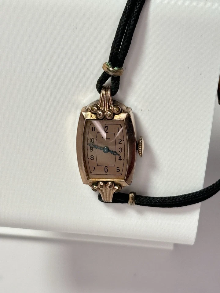 Elgin Ladies Petite Watch, Blue Hands, Genuine Deco Vintage, Rare Gifts For Her - Image 3 of 4