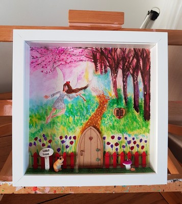 Original Handmade Fairies Shadow Box Frame Girls Bedroom