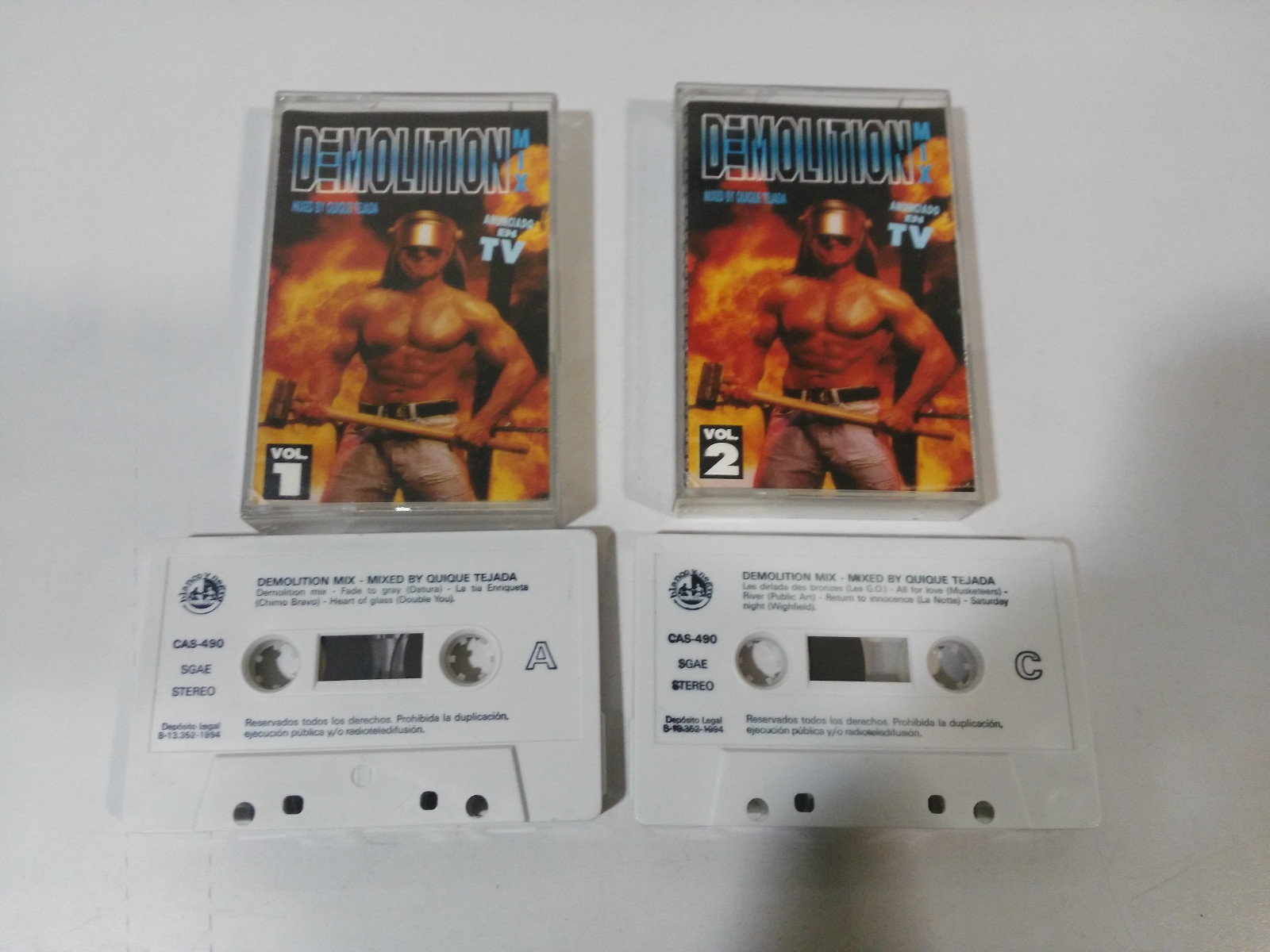 Demolition Mix Mixed By Quique Tejada 2 X Cinta Cassette 1994 BLANCO Y NEGRO