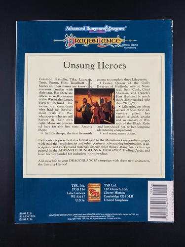 Unsung Heroes (Advanced Dungeons & Dragons: Dragonlance DLR3) TSR 9383 - 1992 - Foto 2 di 5