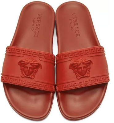 red versace sandals