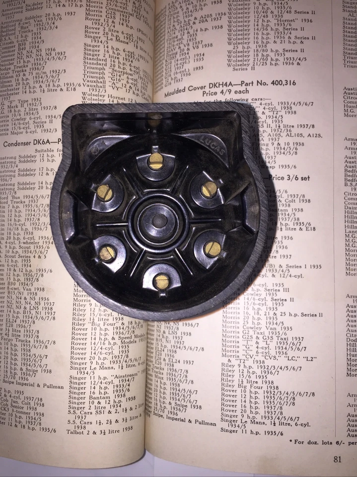 MG Lucas Distributor Cap Armstrong Siddeley Morris Wolseley Singer 1936-1939 - Image 4 of 4