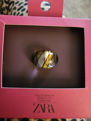 Ring ZARA Zara Women’s Glass Ring Limited Edition Yellow S 12 | eBay