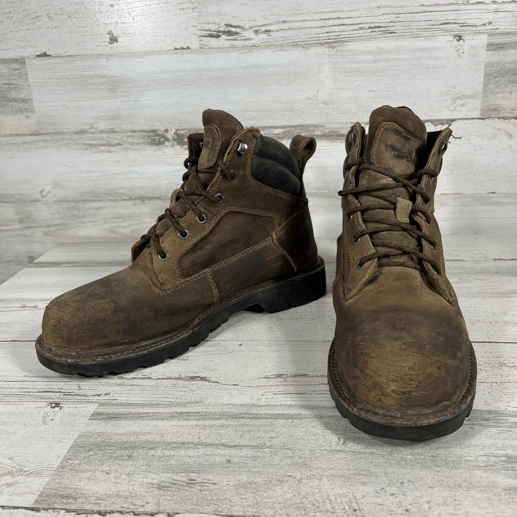 Wolverine Steel Toe Boots Men's Extra Wide Brown Leather ASTM F241318