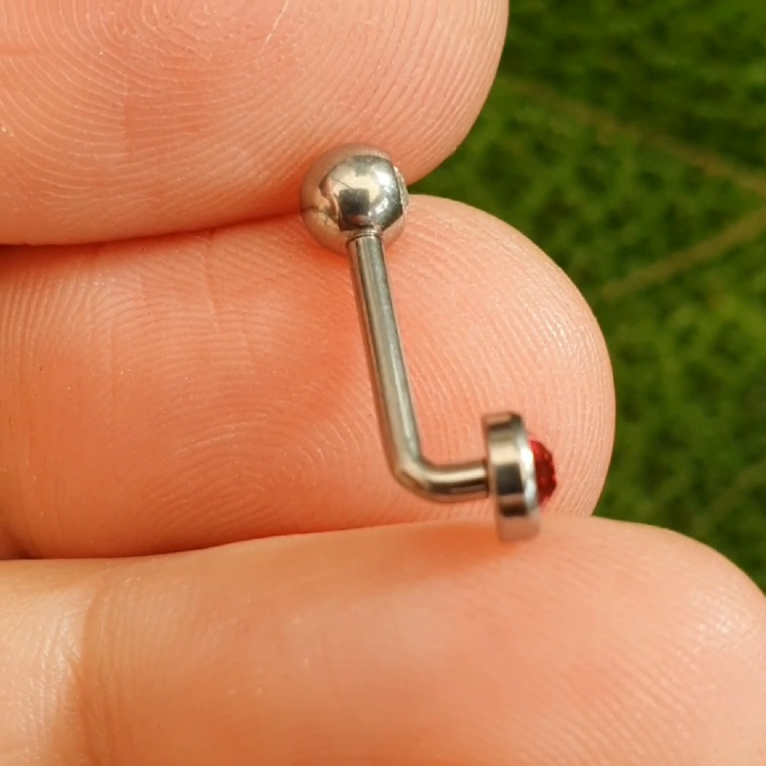 Piercing Christina Titane Avec Zircons - Bijou Intime Doré Ou Argenté Pour Clitoris, 10mm Ou 12mm