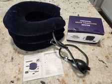 Cervical Neck Traction Adjustable Device Collar Brace inflatable NIB