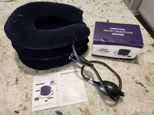Cervical Neck Traction Adjustable Device Collar Brace inflatable  NIB