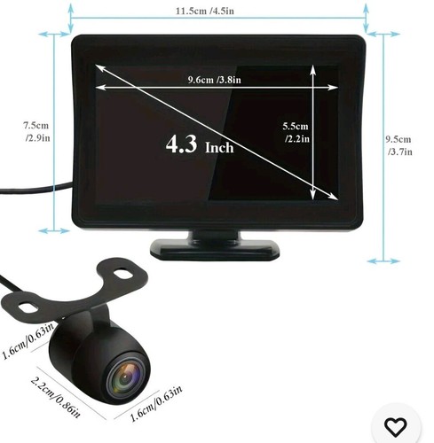 Back Up Cameral 4.3-inch monitor Night Vision Plug And Play Kit - Picture 8 of 8