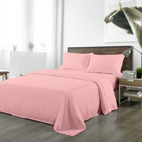 Royal Comfort Bamboo Blended Sheet Set Blush - King - Picture 5 of 5