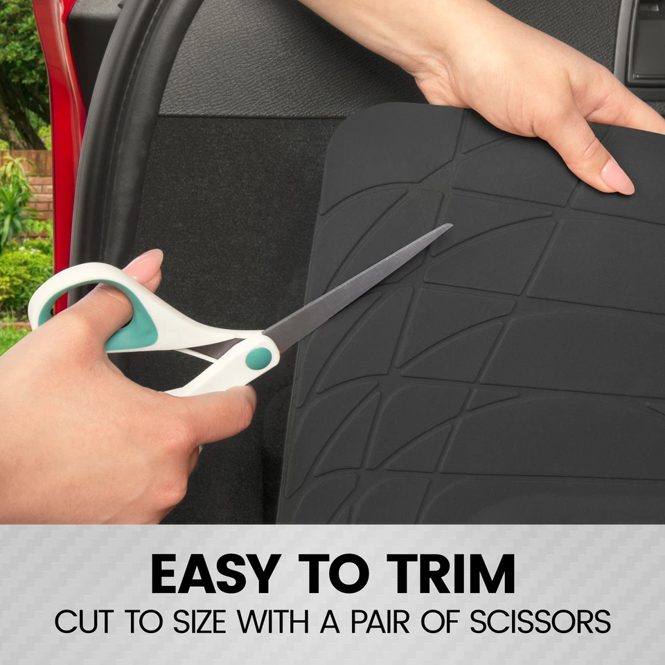 Alfombrilla de maletero grande de carga para auto SUV camión auto todo clima negra resistente Foto 4 de 4