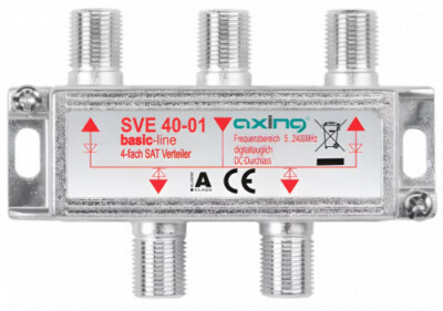 Axing SVE 40-01 4-fach SAT-Verteiler | 5 2400 MHz : 4-fach