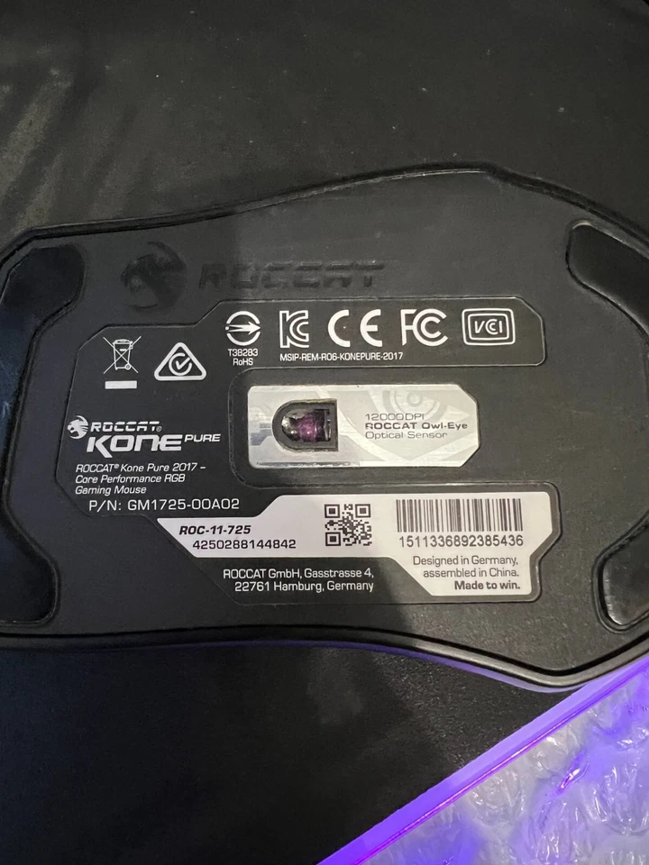 ROCCAT KONE Pure Owl-Eye, Optical RGB Gaming Mouse, Model: ROC-11-725 - Image 4 of 4