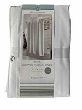 HUNTINGTON HOME PEVA SHOWER CURTAIN LINER 70" X 72" WHITE - BRAND NEW