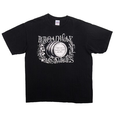 Broadway Calls Basement Royalty Wine Barrel T-Shirt Men's Size Large Pop Punk