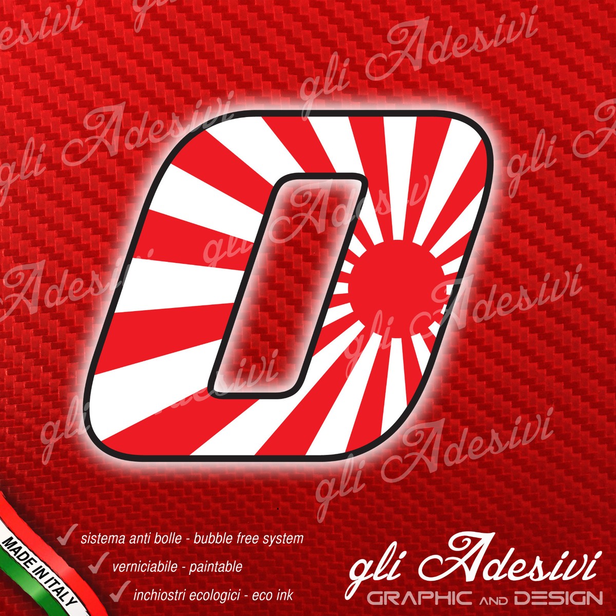 Sticker Number 0 Motorcycle Car Cross Race JAPAN 5 cm | eBay