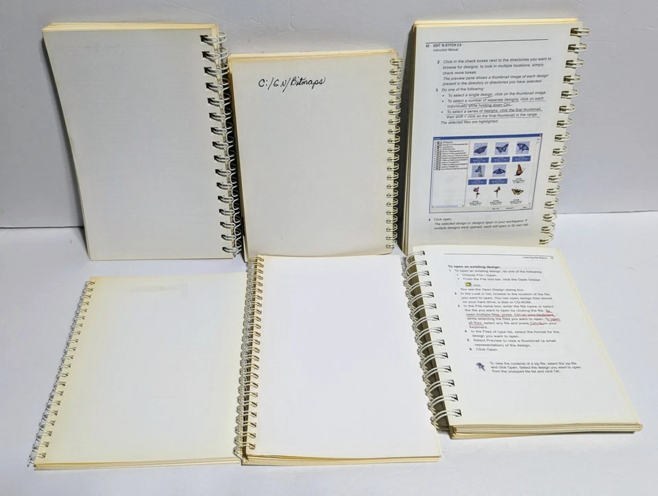 Lot of 6 Amazing Designs Embroidery Solutions Instruction Manuals *READ DESC* - Image 4 of 4