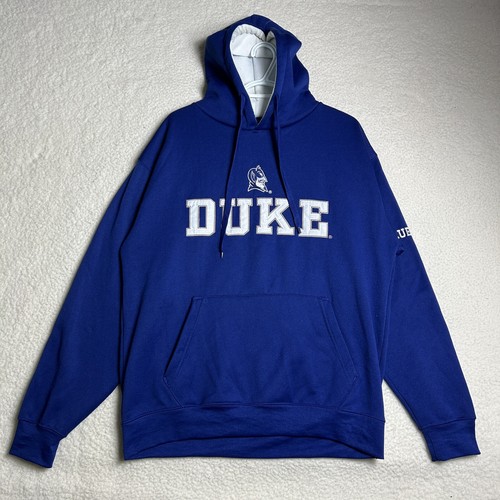 Vintage Duke University Hoodie Blue Pullover NCAA Basketball March Madness L