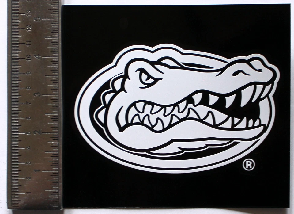 Large Gator Window Decal University of Florida White NCAA Vinyl Logo - Image 3 of 4