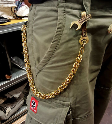 小物 AVIREX / BRASS wallet chain Amazon.com: Solid Brass Gold Wallet Chain Men Biker Trucker