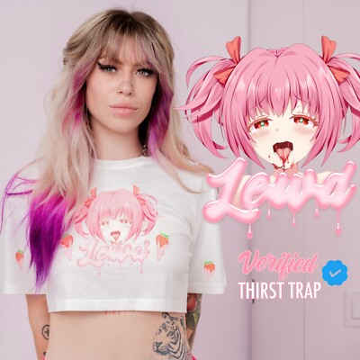 Strawberry Girl Ahegao Face Crop Top Meme Graphic Tee Anime Style Women Clothes