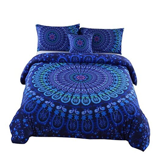 Duvet Cover Set Luxury Soft Microfiber Bedding Sets Bohemian Twin Style 1-image