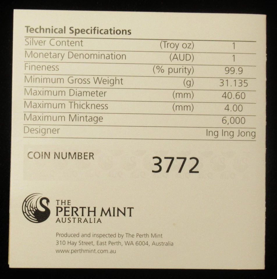 2014 Australiano Mappa a Forma Di 1oz .999 Argento Moneta Acqua Salata - Immagine 4 di 4