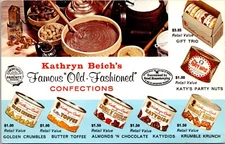Advertising Postcard Kathryn Beich's Famous Old-Fashioned Confections