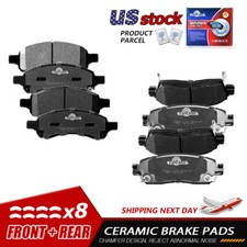 Front & Rear Ceramic Brake Pads Kit for GMC Acadia Chevy Traverse Buick Enclave