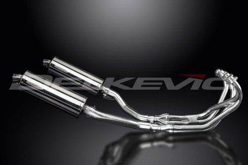 YAMAHA XJ600 DIVERSION 1992-04 FULL EXHAUST 350mm STAINLESS OVAL BSAU SILENCERS - Picture 2 of 3