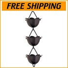 Rust-Resistant 8.5 ft Black Lotus Rain Chain for Efficient Rainwater Management