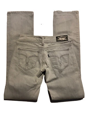 JEAN GRIS FEMME LEVI'S TAILLE US 27 FR 36.37 modèle 470 coupe droite straight - Photo 1/4