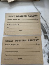 2 Vintage Great Western Railway Ballast Wagon Labels