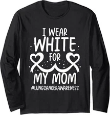 Wear White For Lung Cancer Awareness November Long Sleeve Tshirt