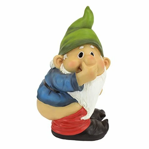 Garden Gnome Statue Stinky The Garden Gnome Naughty Gnomes Mooning Gnomes Statu - Picture 1 of 5