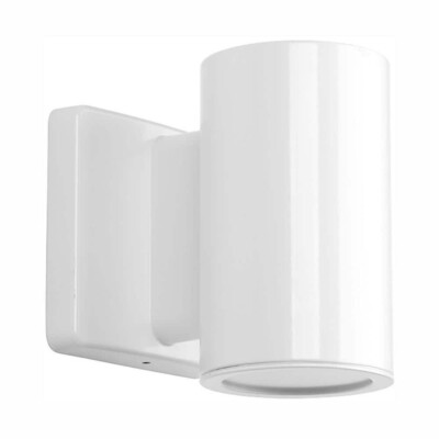 Cylinders Collection 3 in. White Outdoor Wall Lantern Light by Progress Lighting