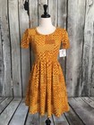 Robe LuLaRoe Amelia - 2XS - Jaune Gris Noir - NEUF Avec étiquettes