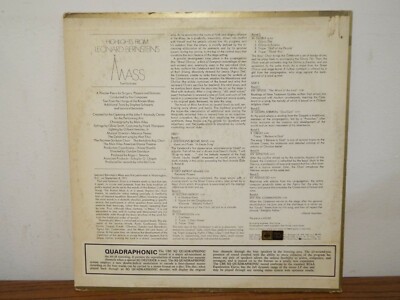 LEONARD BERNSTEIN'S MASS QUADRAPHONIC LP VINYL ALBUM | eBay