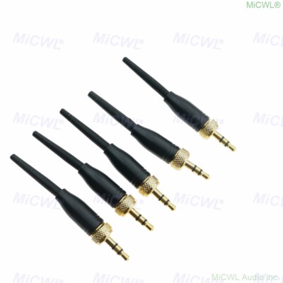 5pcs Spare 3.5mm Stereo Lock Plug for Sennheiser Sony Headset Lapel Microphones